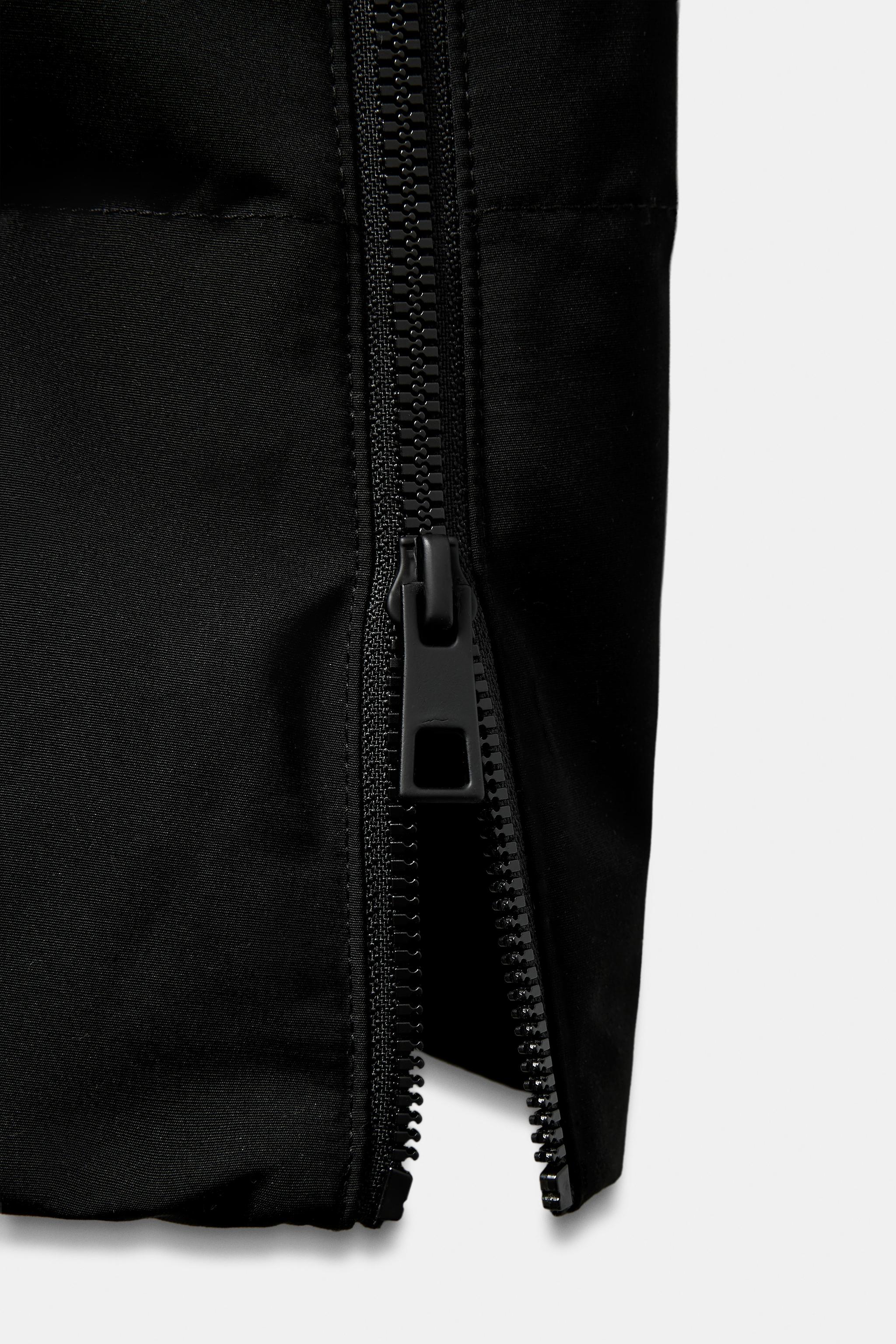 LONG WATER REPELLENT WINDPROOF HOODED DOWN COAT